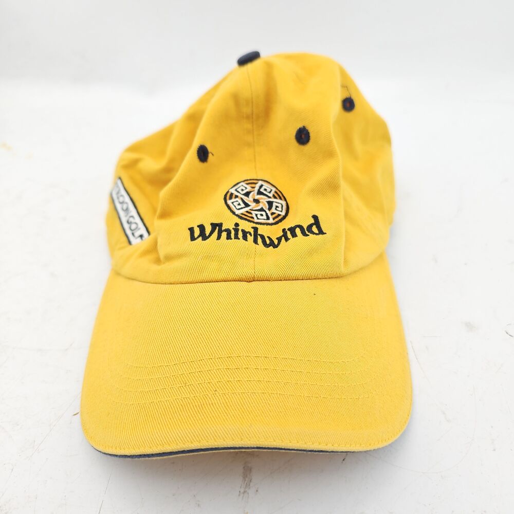 Whirlwind Trune Golf Baseball Cap Strap Back Yellow